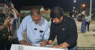Prefeitura e SAAE assinam ordem de serviço para levar água a 14 bairros depois da ponte do Rio Preto